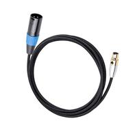 ZUJIABAO Cable de sonido XLR de doble blindaje hembra a macho con conductores de cobre desnudo para estudio profesional y actuaciones en vivo, uso XLR macho a hembra, cable de doble blindaje