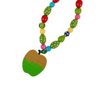 ZUJIABAO Collar con colgante de fruta colorida que aumenta la dopamina que incorpora cuentas de madera para emociones positivas, mejora el placer a través de detalles artísticos, collar de dopamina