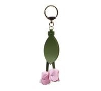 ZUJIABAO Delicado soporte de tulipanes de aleación de piel sintética, diseño encantador, anillos florales elegantes para llaves, mochilas, regalos, elegantes anillos florales, a, Talla única