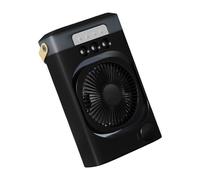 ZUJIABAO Pequeña máquina de refrigeración USB de aire acondicionado de escritorio, 3 velocidades, 7 luces LED, ideal para el hogar, dormitorio, propio ventilador pequeño portátil