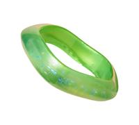 ZUJIABAO Pulsera de resina con patrón de estrella brillante con patrón de estrella brillante, joyería elegante para mujeres y niñas, llamativa pulsera, One Size, como se describe