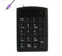 ZUJIABAO Teclado numérico de 18 cables USB PS2s Plug And Play - Teclados silenciosos portátiles para laptop, PC, oficina, bancos, uso de teclados de contabilidad de oficina