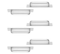 ZUJIABAO Upgrades - Tiradores de puerta de 147 mm, manijas de aluminio, fácil montaje para superficies lisas, armarios deslizantes, cajones, tiradores multiusos para armarios de cocina