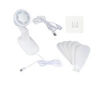 ZUJIABAO Ventilador de pared USB de 5 V desmontable, ángulos ajustables, para camping, espacio interior, cocina, dormitorio, montado en la pared