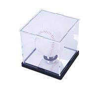 ZUJIABAO Vitrina cuadrada de acrílico para béisbol con cubierta, protector transparente y diseño de cubo seguro, caja de béisbol de cubos impermeables de acrílico