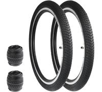 ZUKKA 2 neumáticos de Bicicleta Plegables de 16 Pulgadas y 16 x 1,75 cm, 47-305 para Bicicleta de 16 Pulgadas,Bicicleta Urbana,MTB, Color Negro