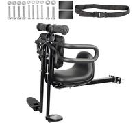 ZUKKA Asiento infantil de bicicleta para niños, asiento delantero soporta hasta 25 kg/55 libras, para niños, asiento delantero para bicicletas, sillín infantil con pedales, soporte para bicicleta de