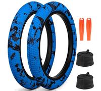 ZUKKA Juego de 2 neumáticos de bicicleta 30TPI de 16 pulgadas, 16 x 2,10 pulgadas, capa 56-305 Plus, 2 unidades, 16 pulgadas, 16 x 1,75/2,125 AV35 mm, para MTB, bicicleta de montaña, BMX, azul y negro