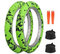 ZUKKA Juego de 2 neumáticos de bicicleta 30TPI de 16 pulgadas, 16 x 2,10 pulgadas, capa 56-305 Plus, paquete de 2 unidades, tubo de 16 pulgadas, 16 x 1,75/2,125 AV35 mm, para MTB, bicicleta de montaña