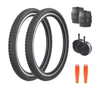 ZUKKA Juego de 2 neumáticos de bicicleta de 20 pulgadas 1,95 con 2 cámaras de aire de 20 pulgadas Schrader AV35 mm para bicicleta de montaña