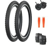 ZUKKA Juego de 2 neumáticos de bicicleta de 26 pulgadas y 1,95 con 2 cámaras de aire de 26 pulgadas Schrader AV 35 mm para bicicleta de montaña