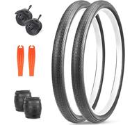 ZUKKA Juego de 2 neumáticos plegables de 24 pulgadas 24x1,75 47-507 Neumáticos de repuesto para bicicletas Juego de 2 cámaras de aire de 24 pulgadas para MTB, bicicletas para niños, bicicletas de
