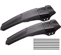 ZUKKA Juego de Guardabarros de Bicicleta Delantero y Trasero Universal para Bicicleta de Montaña Bicicleta de Carreras Adecuada para Bicicletas de 20-29 Pulgadas (Negro)