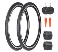 ZUKKA Pack de 2 neumáticos de bicicleta de 26 x 1,5 pulgadas, abrigo plegable 40 - 559 Plus, 2 unidades, 26 pulgadas, cámaras AV35 mm para bicicleta de montaña/bicicleta de montaña, bicicleta de