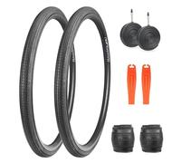 ZUKKA Pack de 2 neumáticos plegables de 28 pulgadas, 700 x 35 C, neumáticos de repuesto plegables para más de 2 unidades de 700 x 35 C pulgadas FV 48 mm, tubo de bicicleta, resistente al desgaste