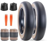 ZUKKA Paquete de 2 neumáticos para bicicleta eléctrica de 20 pulgadas Heavy Duty plegables Fat neumáticos para bicicleta 20x4.0 Fat cubierta para bicicleta y paquete de 2 tubos de 20 pulgadas