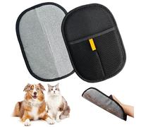 ZukQvrivelig 2 guantes quitapelos de animales, guante para eliminar el pelo de mascotas, eliminador de pelo para perros y gatos, elimina el pelo de animales de la ropa, muebles y asientos de coche