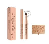 ZukQvrivelig Lápiz Para Pecas,Lápiz Para Pecas Falsas con Sello 3D Para Pecas,Resistente Al Agua y Duradero,Fácil de Usar Para Un Efecto De Maquillaje Natural con Pecas