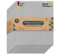 Zukunftsenkel Toallitas de cocina suecas, paños de limpieza biodegradables, paños de limpieza sin plástico, paños de cocina biodegradables (gris claro)
