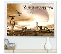 Zukunftswelten (Science Fiction) (hochwertiger Premium Wandkalender 2026 DIN A2 quer), Kunstdruck in Hochglanz: Zwölf Science Fiction Bilder der ... Die Zukunft ist näher als man glaubt.