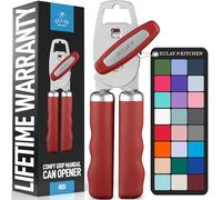 Zulay Kitchen Abrelatas manual con abrebotellas con perilla giratoria