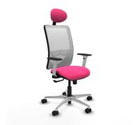 Zulema sincro malla blanca similpiel rosa brazos blancos base aluminio