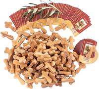 Zuluf CRS301-100 cruces pequeñas de madera de olivo de Belén Israel, cruces de bolsillo, regalo religioso para niños y adultos, viene con 100 certificados de Tierra Santa de 6 cm cada cruz, CRS301