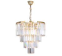 Zuma Line Amedeo lámpara colgante 5x40 W oro-cristal 17106/4+1-GLD