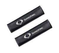 ZUMAHA 2 Piezas Almohadillas Cinturón De Seguridad para SsangYong Kyron REXTON RODIUS Tivoli ACTYON Coche Funda Cinturon Protector Interior Accesorios,Whitestyle