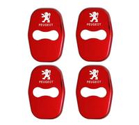 ZUMAHA 4PCS Cubierta Cerradura Puerta Coche Protectora con Hebilla Tope de Pestillo Accesorios Antioxidantes Coche Pegatina para Peugeot 508/508L/508 2012-2022,Redstyle