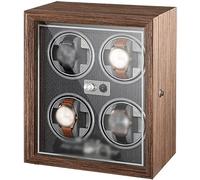 ZUMAHA Caja de exhibición de Reloj Vertical Caja de Almacenamiento de Reloj de 4 Ranuras Relojes automáticos Caja de bobinado Caja de exhibición de Reloj