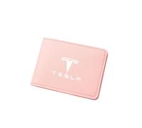 ZUMAHA Carteras Monederos y Tarjeteros Fundas Porta Tarjetas Monederos Cartera Hombre Tarjetero Mujer para Tesla Model 3 Model Y Model S Model X Gift Accessories,Pinkstyle