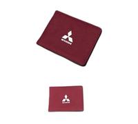 ZUMAHA Carteras Monederos y Tarjeteros Fundas Porta Tarjetas Monederos Cartera Hombre Tarjetero Mujer para Mitsubishi Pajero Outlander Fortis Eclipse Cross Lancer Gift Accessories,Redstyle