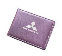 ZUMAHA Carteras Monederos y Tarjeteros Fundas Porta Tarjetas Monederos Cartera Hombre Tarjetero Mujer para Mitsubishi Pajero Outlander Fortis Eclipse Cross Lancer Gift Accessories,PinkPurple