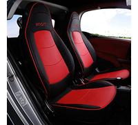 ZUMAHA Coche Funda Asiento para Mercedes Benz Smart Fortwo W451 2010 2011 2012 2013 Cubreasientos Soportes y Fundas Interior Protector Accesorios,Blackred