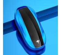 ZUMAHA Coche Fundas Llave Carcasas Key Cover para Tesla Model S Keys Replacement Accesorios,A-Bluestyle