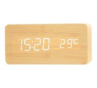 ZUMAHA Hermoso Reloj de Mesa LED Rectangular, Reloj Digital Multifuncional con termómetro, Reloj electrónico de diseño Moderno y Elegante Reloj de Mesa