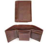 ZUMAHA Nuevo Ocio Carteras Delgadas Estuche Tarjeta de crédito Trifold Billetera Unisex Hombres Cuero Genuino Moda Antirrobo Escaneo Cerrojo Monederos Cartera