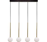 Zumaline ALI Lámpara de Techo Colgante Bar, Negro, Dorado, 5x G9