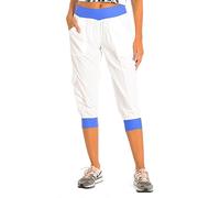 Zumba Fitness Cargo Capri - Pantalón de Entrenamiento para Mujer Blanco Blanco Talla:Large
