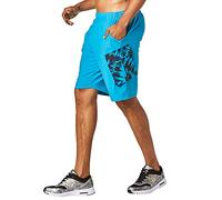 Zumba Fitness Pantalones Cortos de Entrenamiento para Hombre con Parte Inferior de Dancing Warrior, Hombre, para Hombres., 888562133219, Sea of Blue, Extra-Small