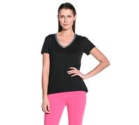 Zumba Fitness T-Shirt - Camiseta de Fitness para Mujer, Color Negro, Talla L