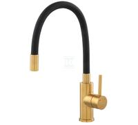 ZUMBA INOX Grifo fregadero, caño flexible dorado BZA4BSSG