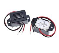 Zumbador activo 2315 salida de 85 dB con cables rojos y negros estándar para una fácil conexión a placas de control y módulos de alarma (6 V)