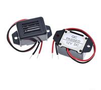 Zumbador mecánico activo de 85 dB, alarma fuerte para sistemas de seguridad, sirena de alambre compacta de 23 mm para electrónica de bricolaje y protección del hogar, opciones de 3 V, 6 V, 9 V, 12 V