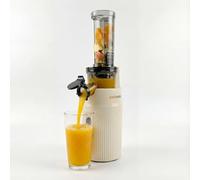 Zuminstant Compacto - Exprimidor eléctrico de zumo: Prensado en Frío, Rico en Nutrientes, Licuadora sin espuma, Ahorro de Espacio, Elegante y Versátil - Para Frutas y Verduras Frescas - 100W (Beige)