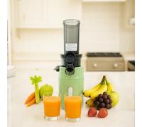 Zuminstant Extractor de Zumos y Verduras Super Compacto, Licuadora Prensado en Frio para Verduras Frutas, 100W Slow Juicer Machine, Fácil Montaje y Limpieza,Sin BPA, Licuadora sin espuma (Menta)