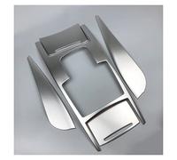 ZUMLED Panel de Cambio de Marchas de Consola Central de Acero Inoxidable, Marco Decorativo, Cubierta embellecedora, 5 uds, Compatible con Audi A6 C6 2005-2011, calcomanías de Color Plateado