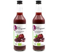 Zumo de granada ecológico 100% zumo directo natural prensado en frío sin filtrar (2 x 500 ml)