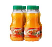 Zumo de Mandarina Simón Life 20 cl Pack 4 Botellas PET - Bebida Refrescante Sin Gas con Zumo de Frutas | Formato Infantil Práctico para Meriendas, Colegios y Consumo Diario